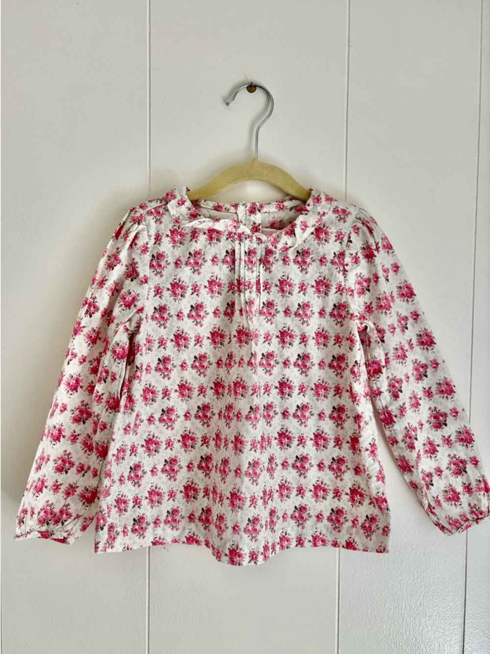 Janie and Jack 100% Cotton Long-Sleeve Floral Top Size 5